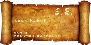 Sauer Rudolf névjegykártya